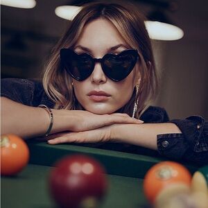 New Saint Laurent Black Heart Sunglasses